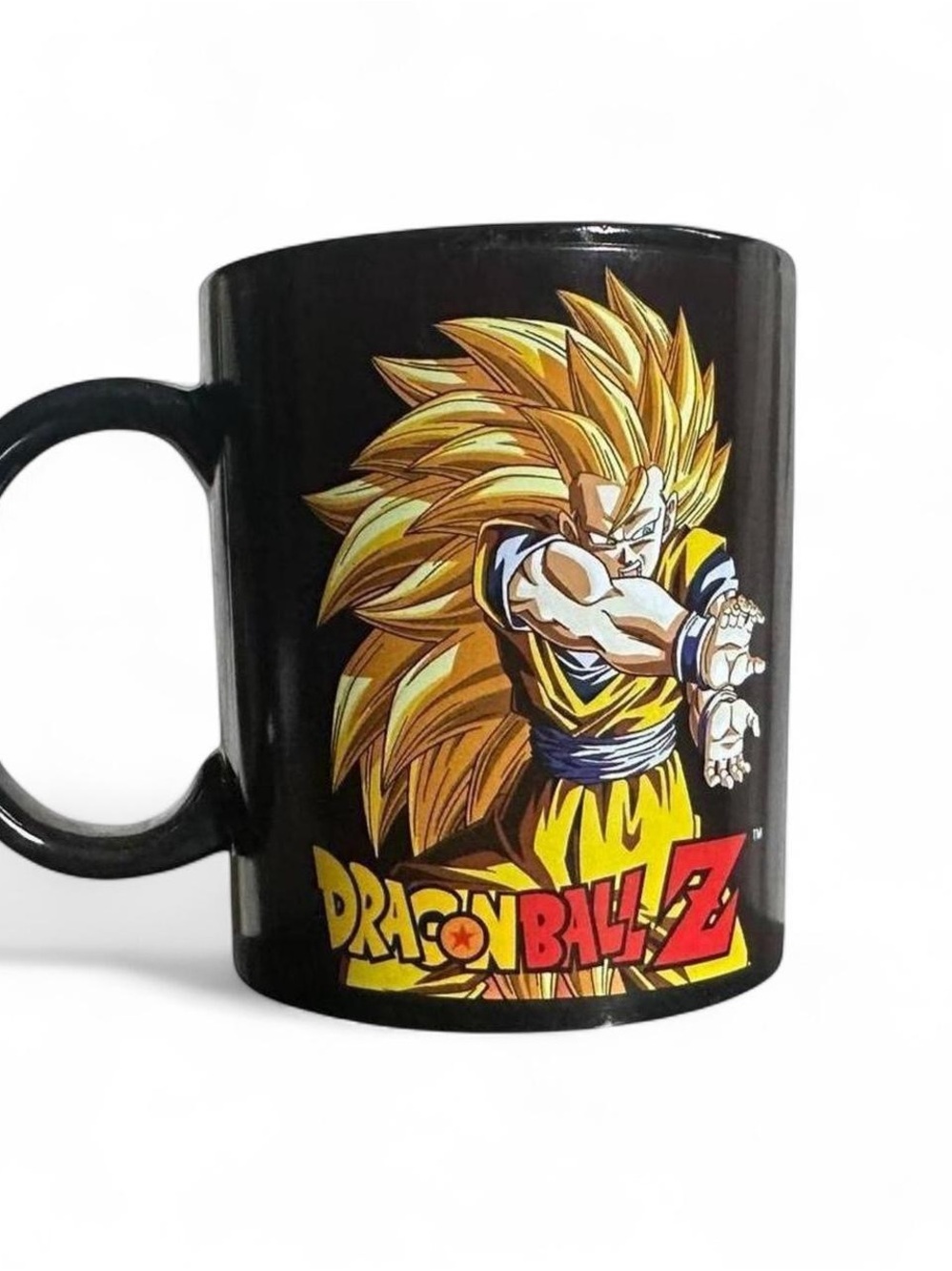 Dragonball Z Black Ceramic Mug with Goku Super Saiyan Artwork